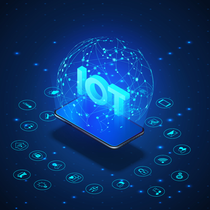 物联网概念。物联网。