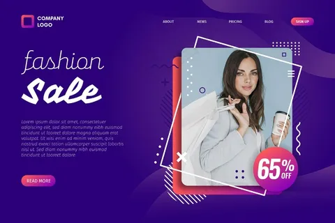 女性时装销售登录页