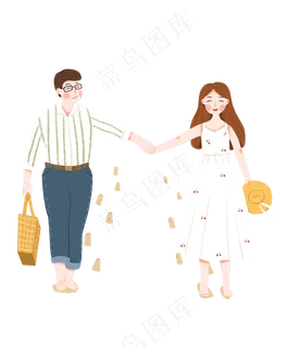 七夕情人节情侣浪漫约会