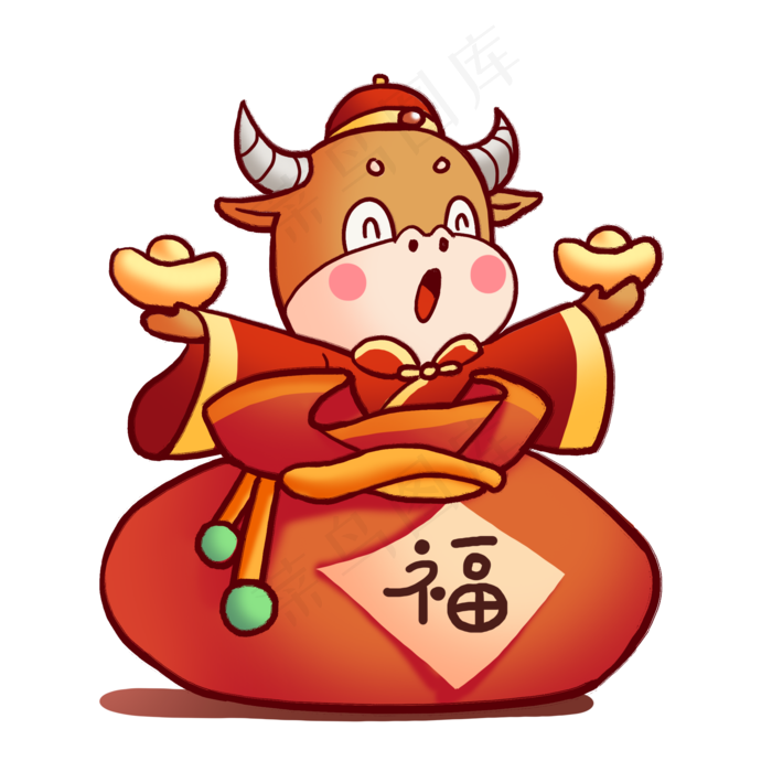 新年牛年(2000X2000(DPI:300))psd模版下载