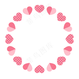 爱心圆形边框9