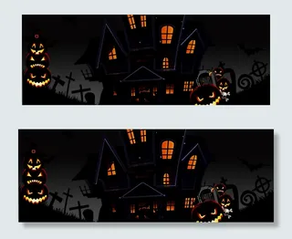 唯美万圣节狂欢banner