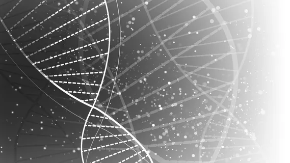 来自 dna 分子的分子结构的矢量背景。每股收益 10。