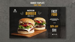 快餐横幅banner模板