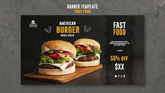 快餐横幅banner模板 快餐横幅banner模板