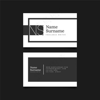 单色设计名片套装