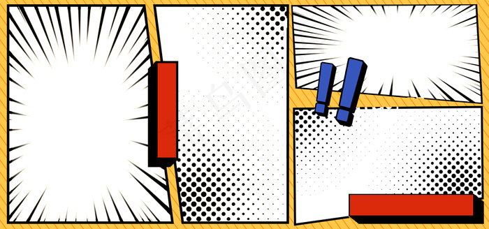 简约漫画边框波普边框