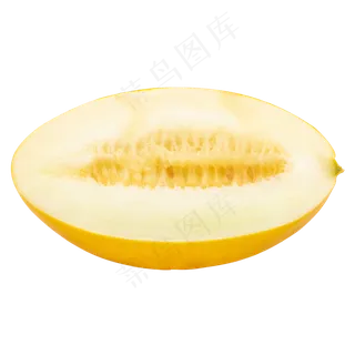 半个黄色甜瓜