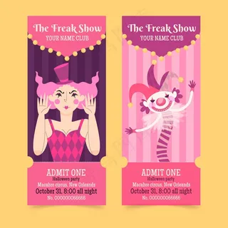 平面设计万圣节门票