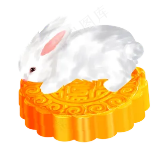 兔子在月饼上