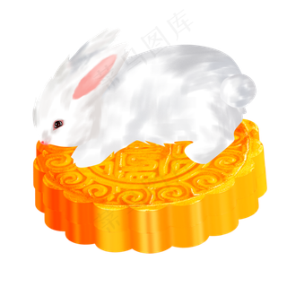 兔子在月饼上