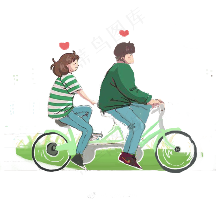 绿色情人节商用元素(2000X2000(DPI:300))psd模版下载