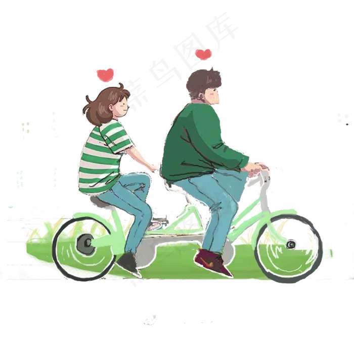 绿色情人节商用元素(2000X2000(DPI:300))psd模版下载