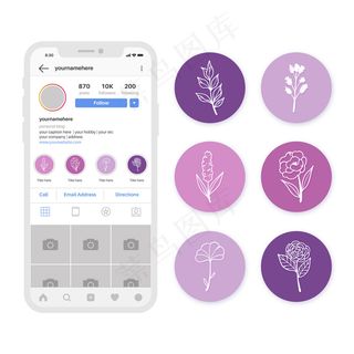 Instagram手绘设计花卉故事