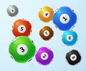 彩票球，运动彩票游戏矢量概念