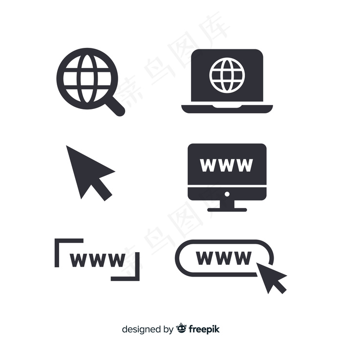 Www图标eps,ai矢量模版下载
