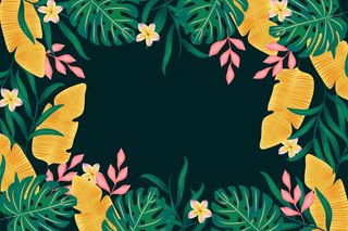 用于缩放的热带树叶背景