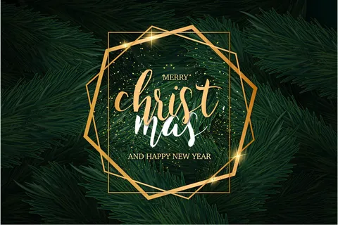 现代圣诞快乐金框