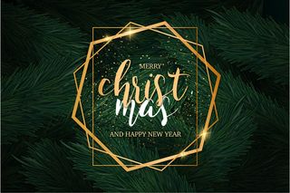 现代圣诞快乐金框