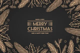 复古圣诞树枝背景