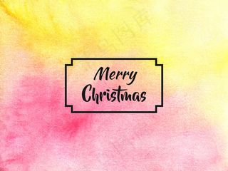 圣诞快乐水彩背景