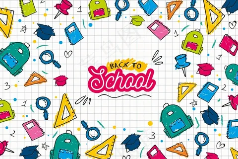 返校背景画概念