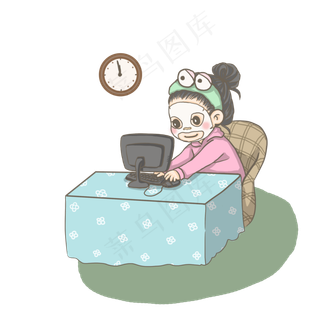 双十一熬夜抢货PNG