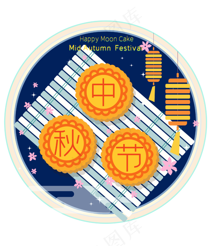 中秋节八月十五包装灯笼