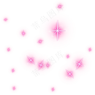 七夕风格闪烁的粉色星光