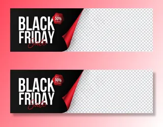 黑色星期五超级销售横幅banner与剪纸设计
