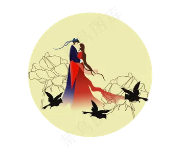 七夕情人节古风唯美情侣