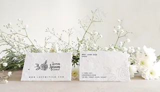 花卉名片模型样机