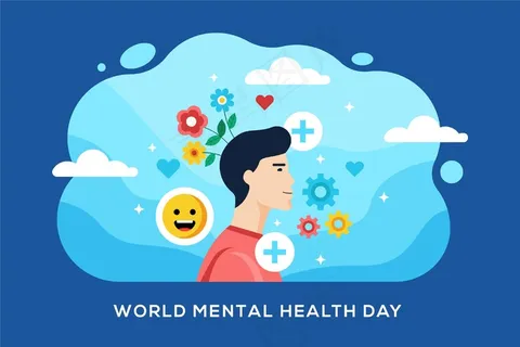 平面设计世界心理健康日背景