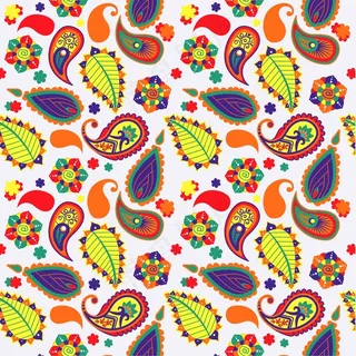 彩色佩斯利图案