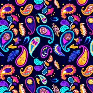 彩带佩斯利图案