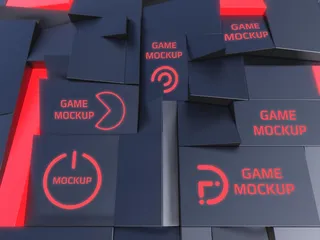 深色背景，带发光标志