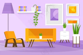 家庭内部-视频会议的背景