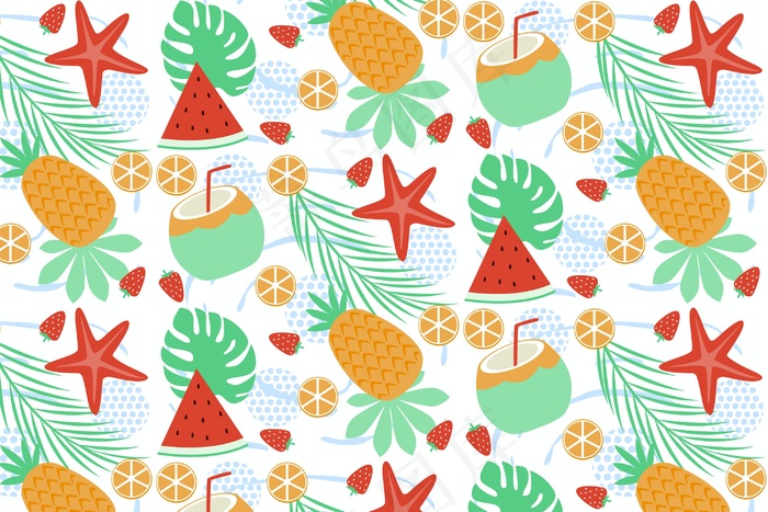 夏季搭配水果和甜食