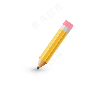 . 厚铅笔与橡皮擦隔离。插图。 . 厚铅笔与橡皮擦隔离。插图。