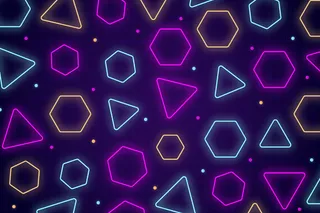 几何形状和霓虹灯背景