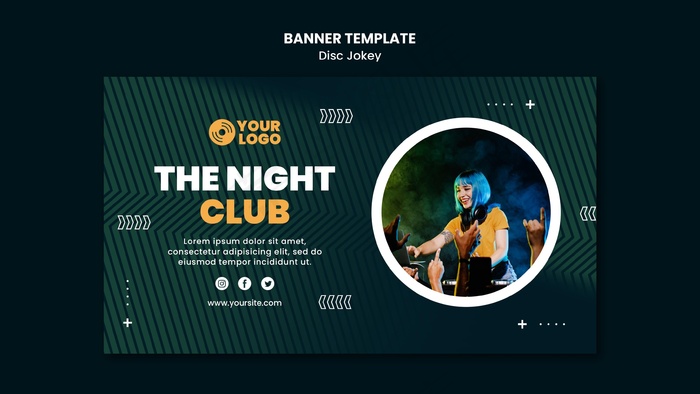 夜总会横幅banner模板psd模版下载