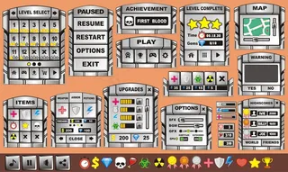 界面游戏设计。创建2d游戏所需的所有屏幕