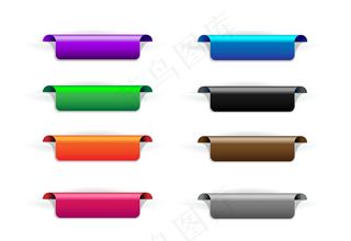 一套标记，书签。彩色贴纸标记