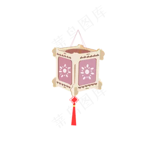 中秋花灯中秋节福字花猴子中国风