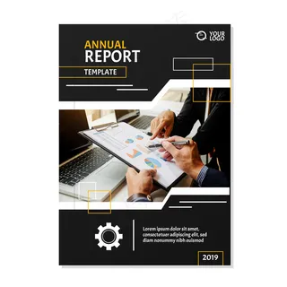 带照片的摘要年报模板