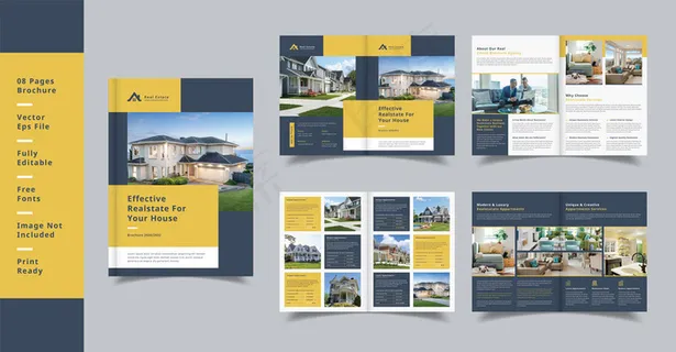 现代房地产宣传册设计简介08页