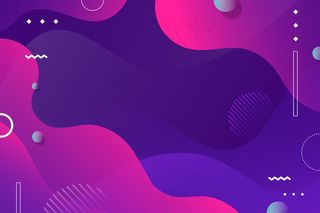 彩色抽象背景与孟菲斯元素