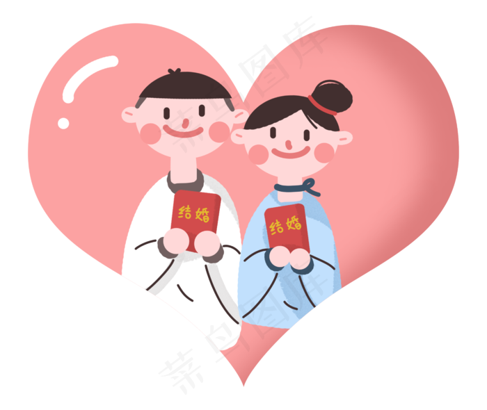 七夕节我们成为夫妻领证了(2802X2362(DPI:300))psd模版下载