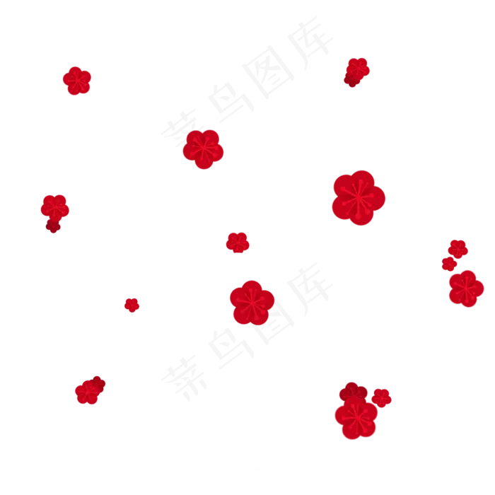 中国风手绘梅花花瓣(2000X2000(DPI:300))psd模版下载