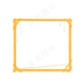 秋天秋季黄色手帐边框